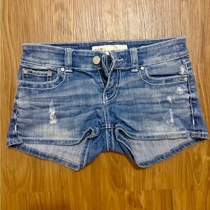 BKE Light Blue Distressed Jean Shorts
